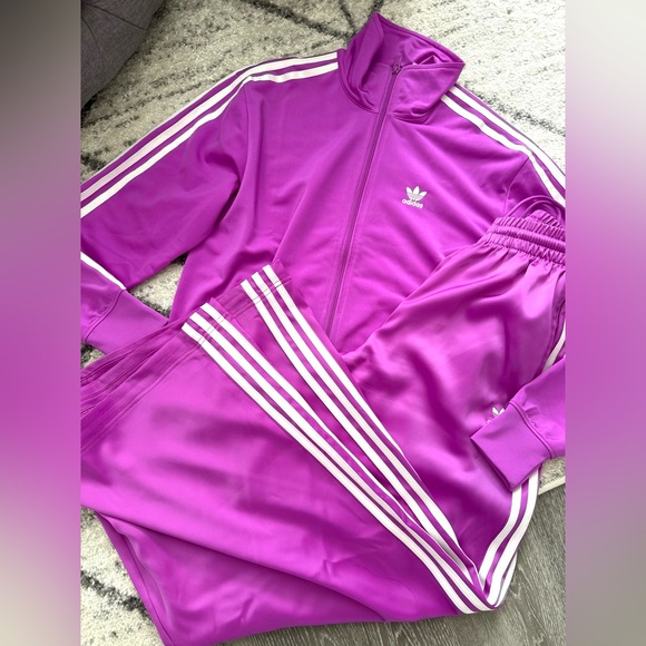 adidas Jackets & Blazers - 2pcs adidas Firebird Track Jacket and Wide leg Satin Pants Set
